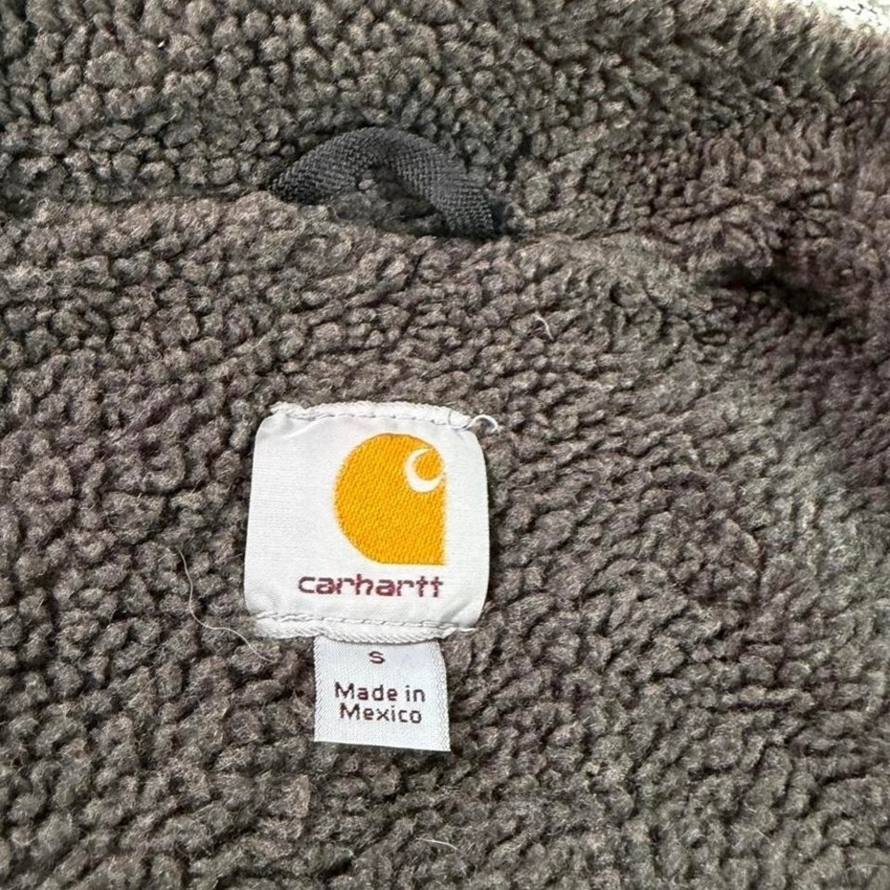 Carhartt Sandstone Sherpa Mock Duck Lined Workwear Vest Small 14806 - Picture 5 of 8